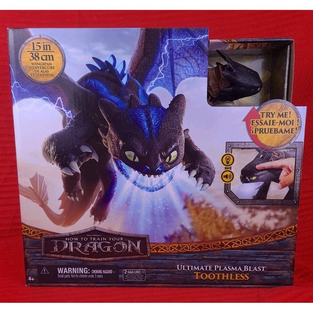 How to Train Your Dragon ULTIMATE PLASMA BLAST TOOTHLESS Lights and Sound Figure